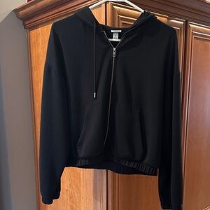 a new day Black Zip-Front Hoodie Jacket